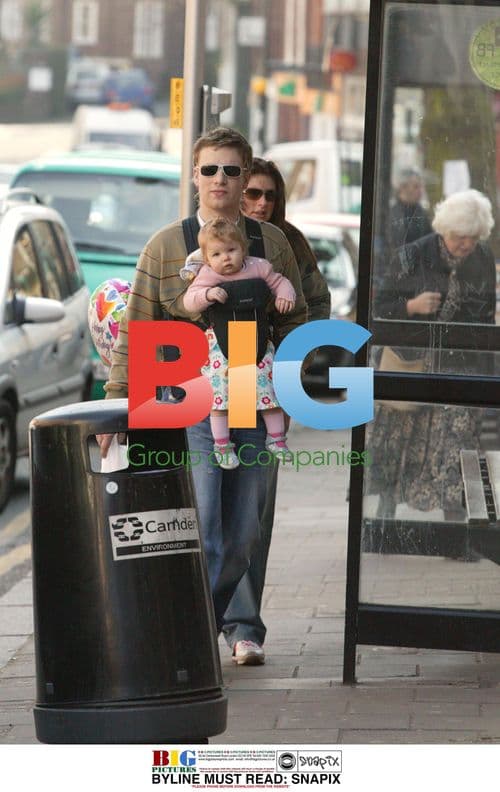 Jamie and Jules Oliver with Baby Poppy