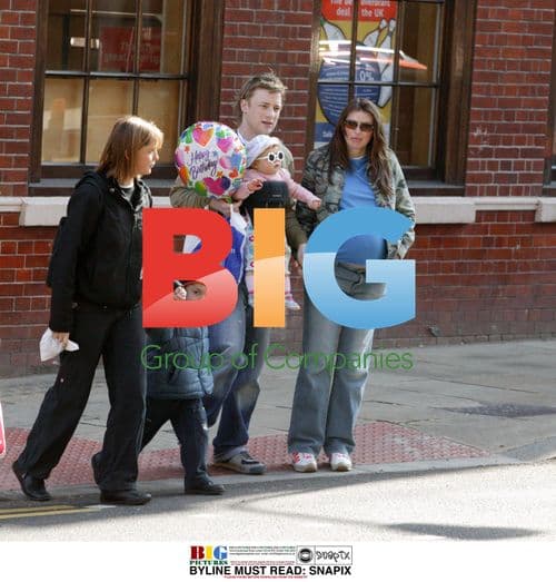 Jamie and Jules Oliver take Poppy for birthday stroll
