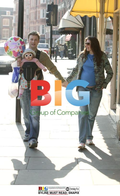 Jamie and Jules Oliver with Baby Poppy