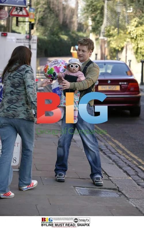 Jamie and Jules Oliver with baby Poppy