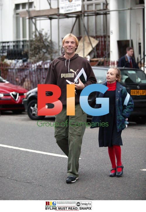 Damien Aspinall and Daughter Seen in West London