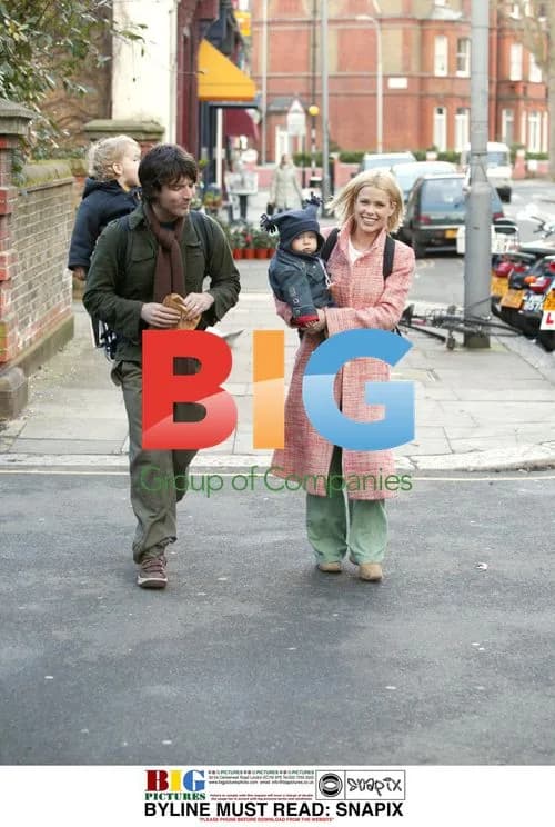 Melinda Messenger and family on winter stroll