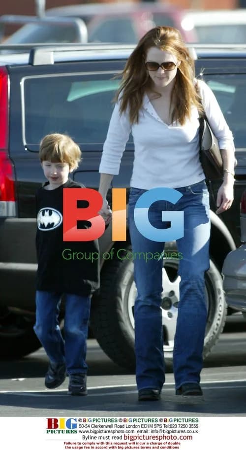 Julianne Moore with kids Cal and Liv