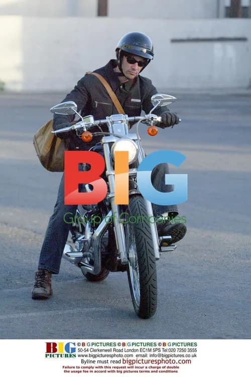 Keanu Reeves Leaves Gym on Harley