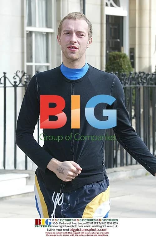 Chris Martin of Coldplay jogging in London