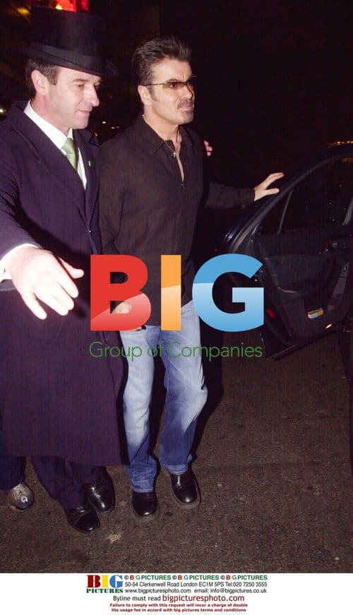 George Michael Arrives at The Ivy in London