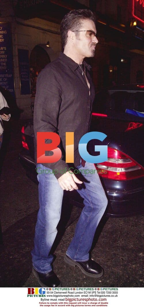 MUSICIAN GEORGE MICHAEL AT THE IVY RESTAURANT