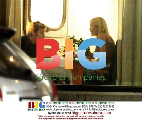 Marie Serneholt and Duncan James Dinner