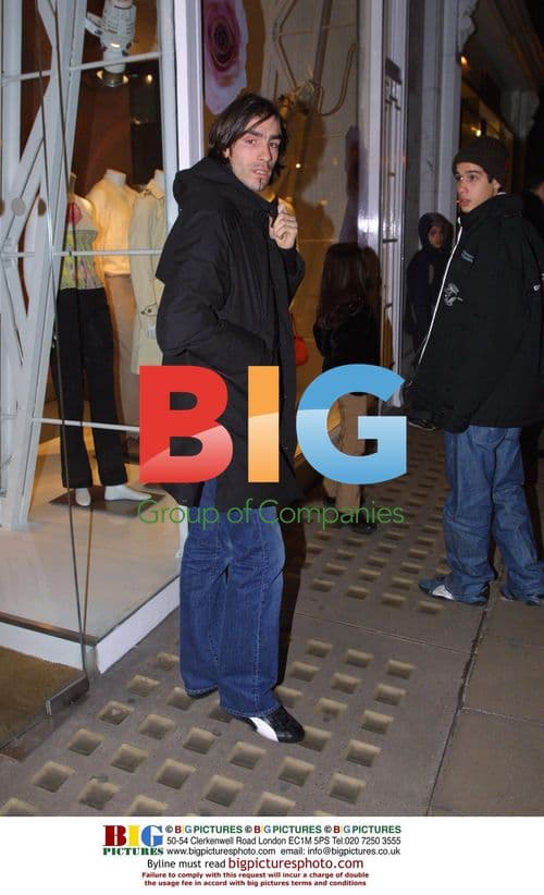 Robert Pires Relaxing in North London Cafe