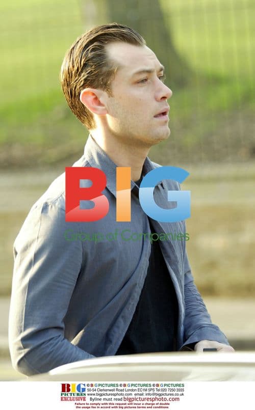 Jude Law Leaving Home in London