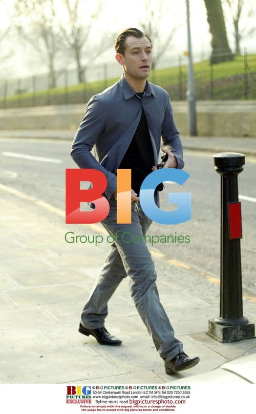 Jude Law Spotted Leaving North London Home