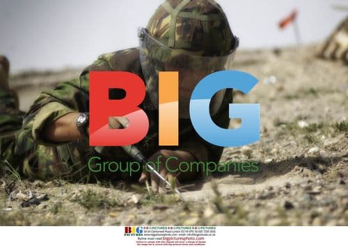 Sapper Jamie Maddock clears minefield in Iraq