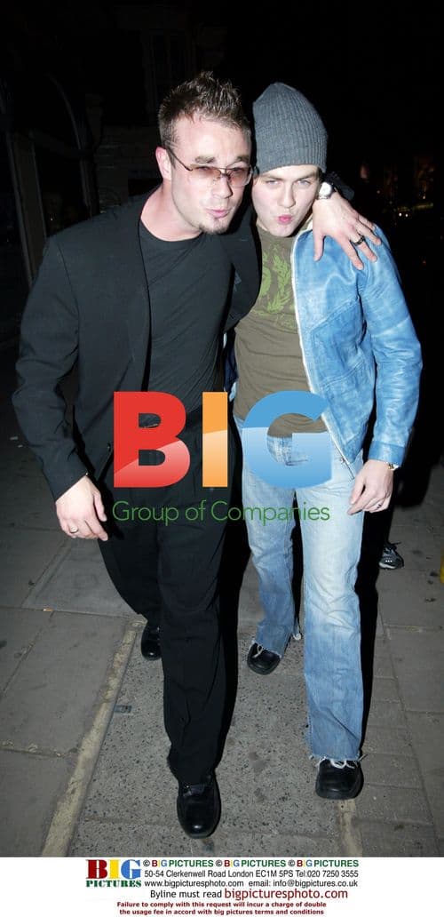 SINGER BRIAN WESTLIFE AND FRAN COSGROVE NIGHT OUT