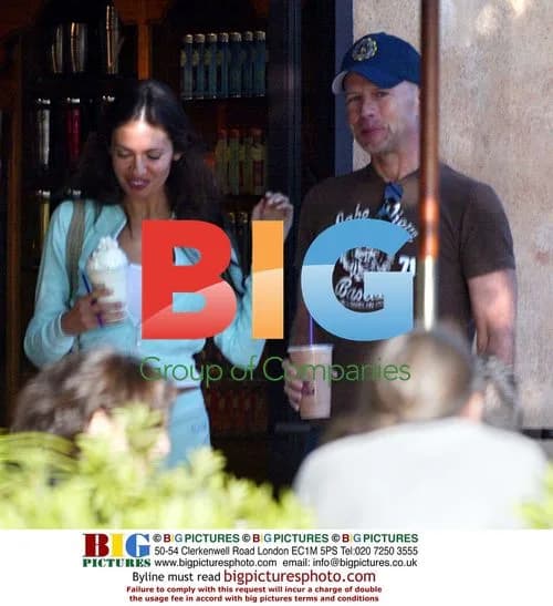 Bruce Willis and date in Malibu