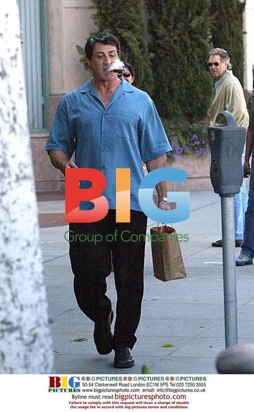 Sylvester Stallone Shopping in Beverly Hills