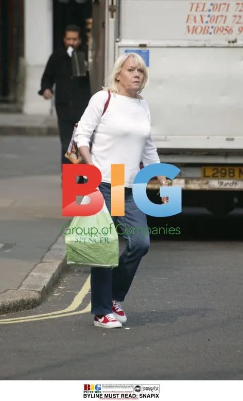 Wendy Richards shopping in London