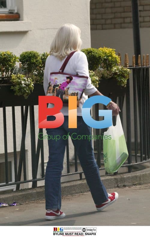 Wendy Richards out shopping