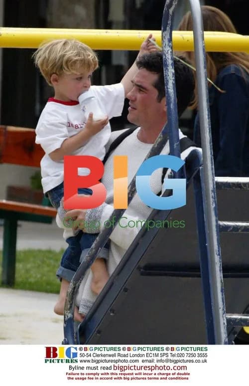Dean Cain and son Christopher in Malibu