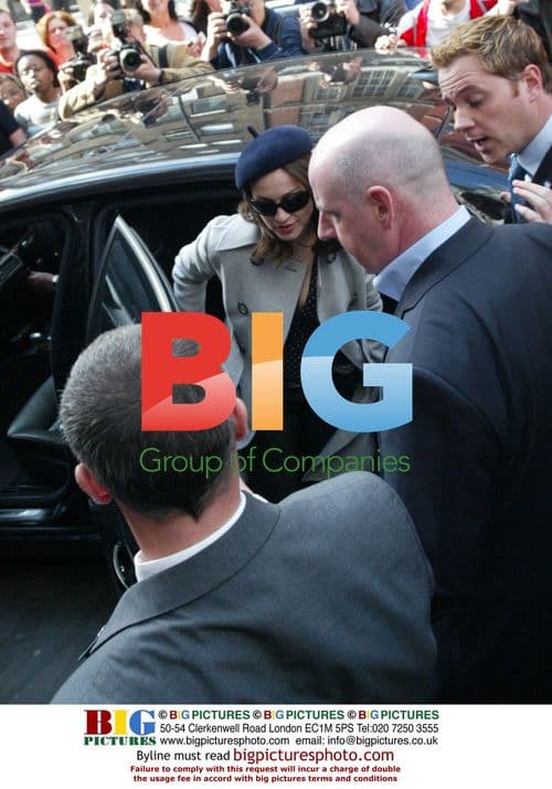 Madonna arrives at HMV for album launch