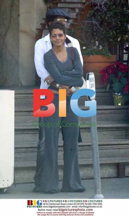 Halle Berry and Eric Bennet Outside Restaurant
