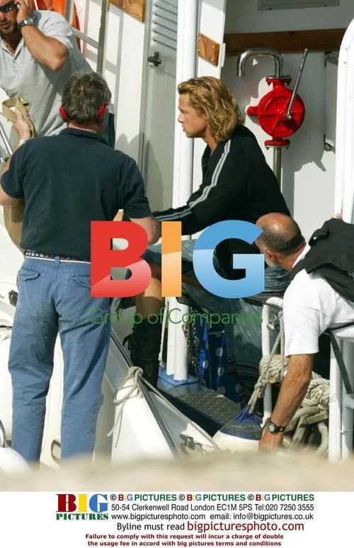 Brad Pitt on set of 'Troy'