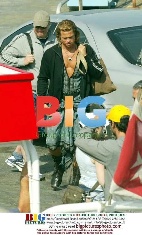 Brad Pitt on 'Troy' set