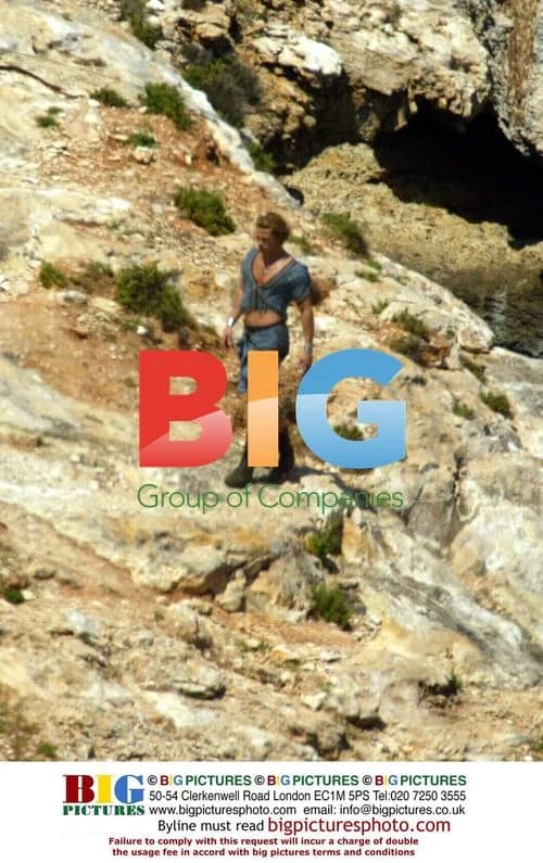 Brad Pitt on set of 'Troy' in Italy