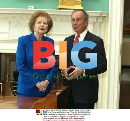 Margaret Thatcher Visits NYC Mayor Mike Bloomberg