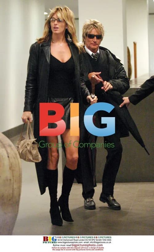 Rod Stewart and Penny Lancaster shopping in London