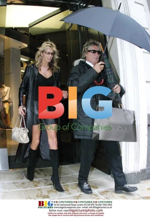 Rod 'The Mod' Stewart and Penny Lancaster Shopping in London