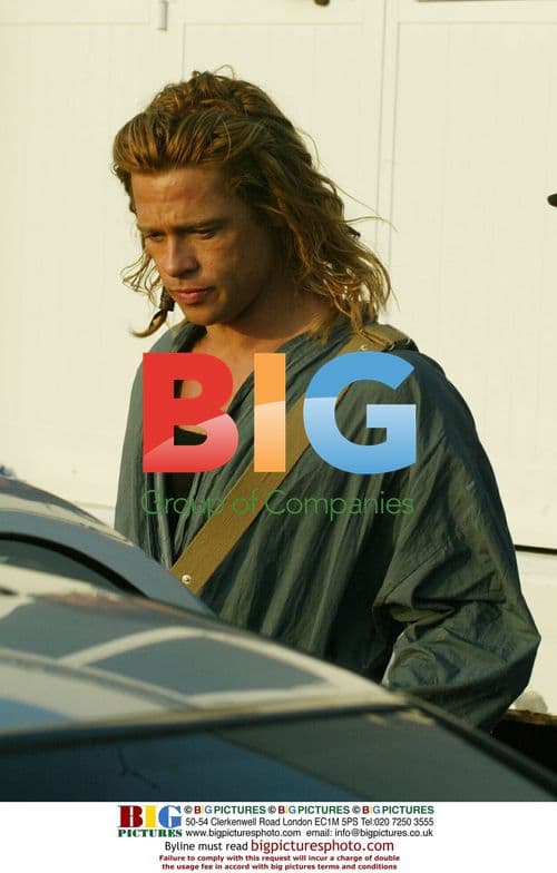 Brad Pitt on Set of 'Troy' in Malta