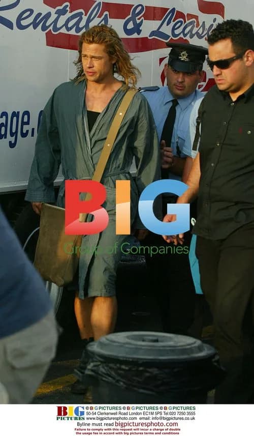 Brad Pitt on Set of 'Troy' in Malta