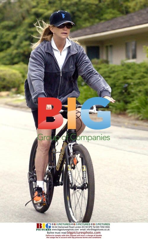 Goldie Hawn on Bike Ride in Santa Monica