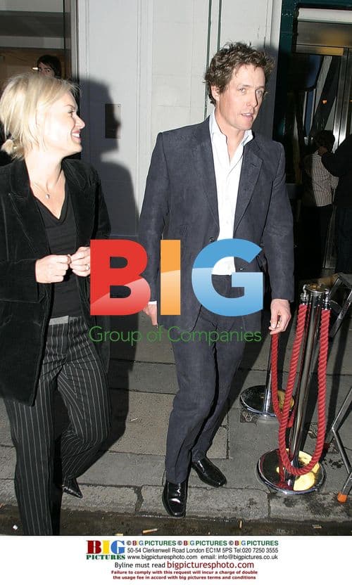 Mariella Frsotrup and Hugh Grant at London Gallery Opening