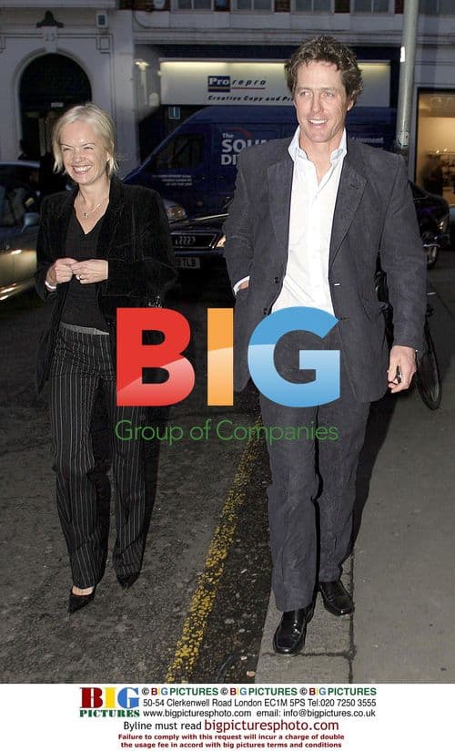 Mariella Frsotrup and Hugh Grant at Gallery Opening