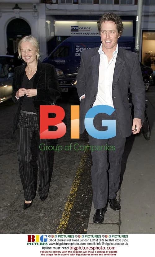 Mariella Frsotrup and Hugh Grant at Gallery Opening
