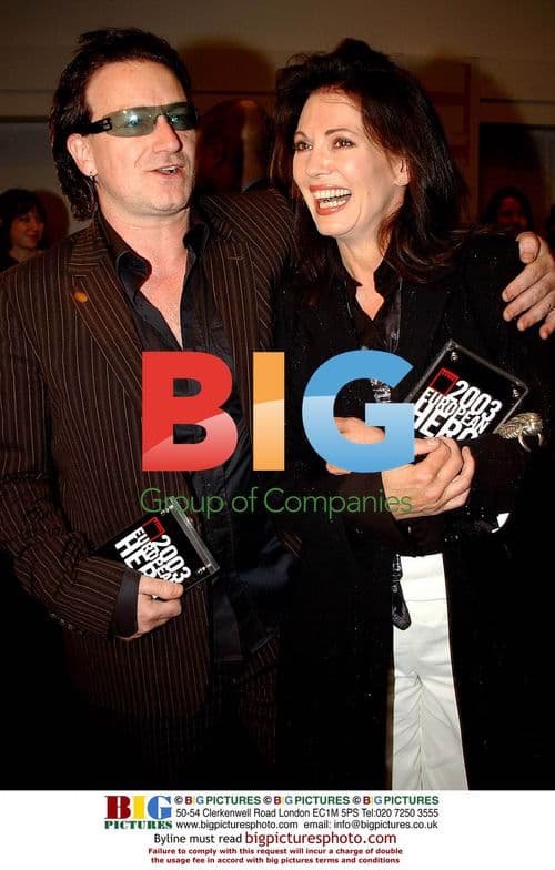 Bono and Iris Berben at Time Europe's Hero Awards