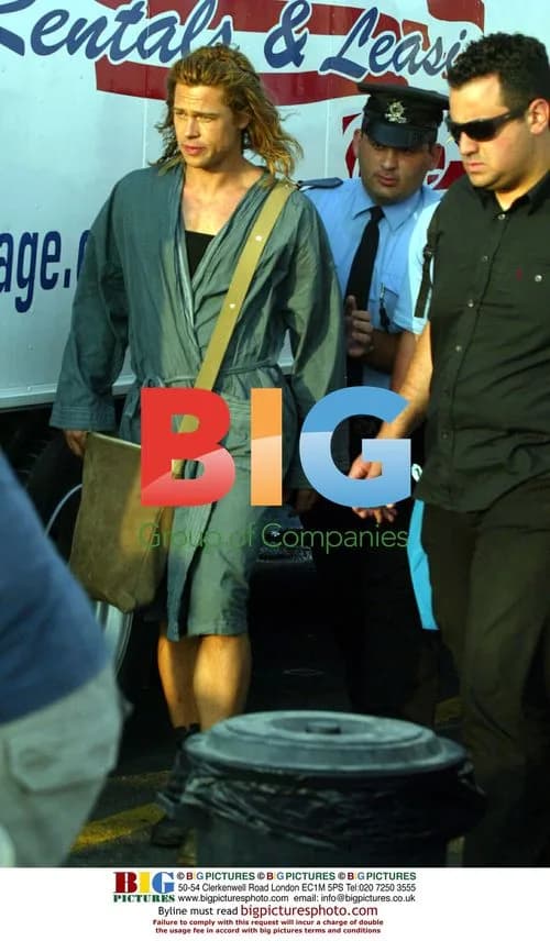 Brad Pitt on Set of 'Troy' in Malta