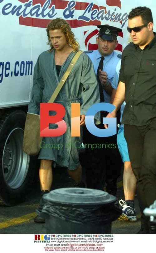 Brad Pitt on Set of 'Troy' in Malta