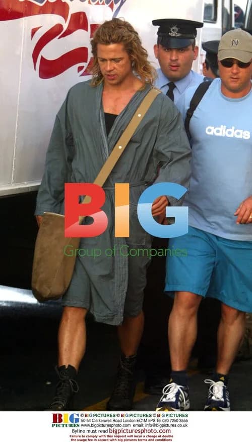 Brad Pitt on Set of 'Troy' in Malta