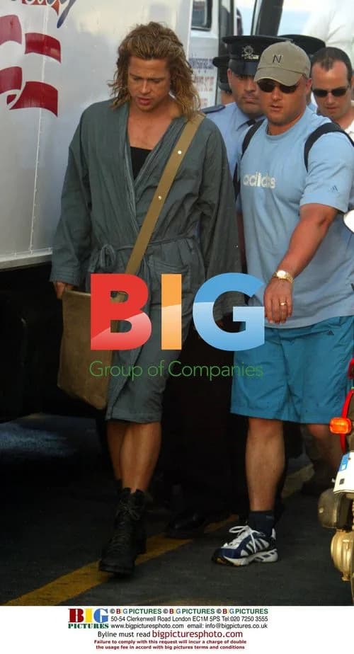 Brad Pitt on set of 'Troy' in Malta