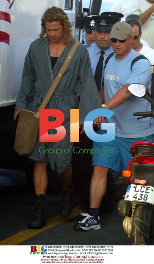 Brad Pitt on set of 'Troy' in Malta
