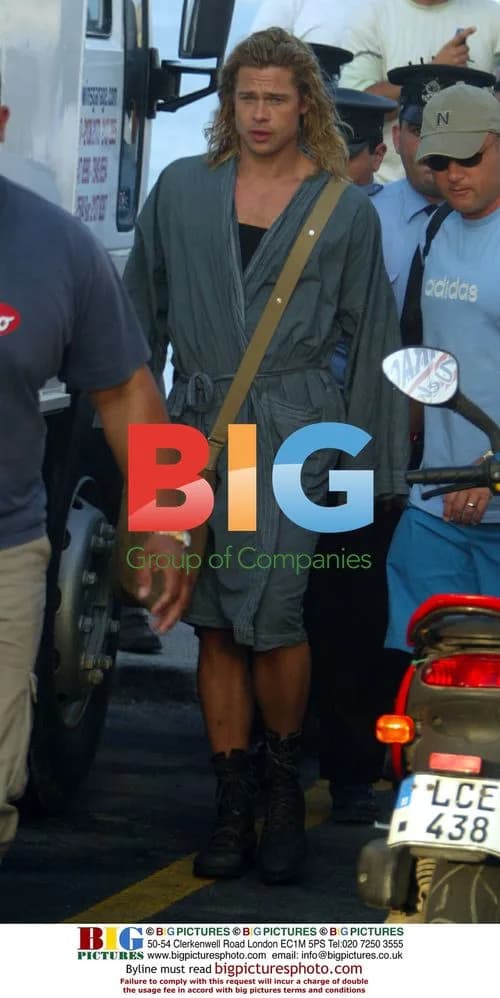 Brad Pitt on Set of 'Troy' in Malta