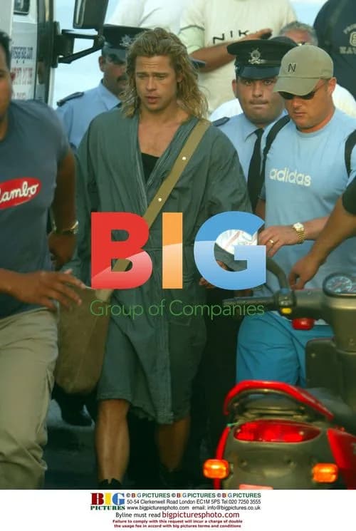 Brad Pitt on Set of 'Troy' in Malta