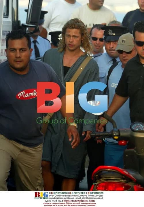 Brad Pitt on set of 'Troy' in Malta