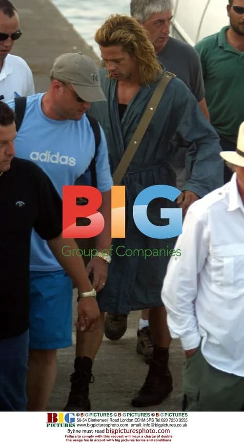 Brad Pitt on Set of 'Troy' in Malta
