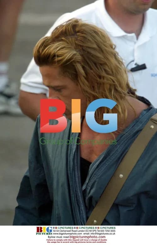 Brad Pitt on Set of 'Troy' in Malta