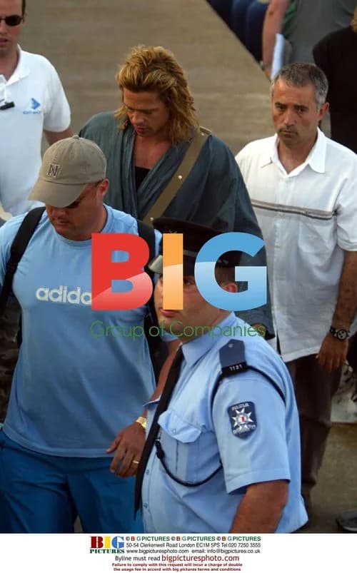 Brad Pitt on Set of 'Troy' in Malta