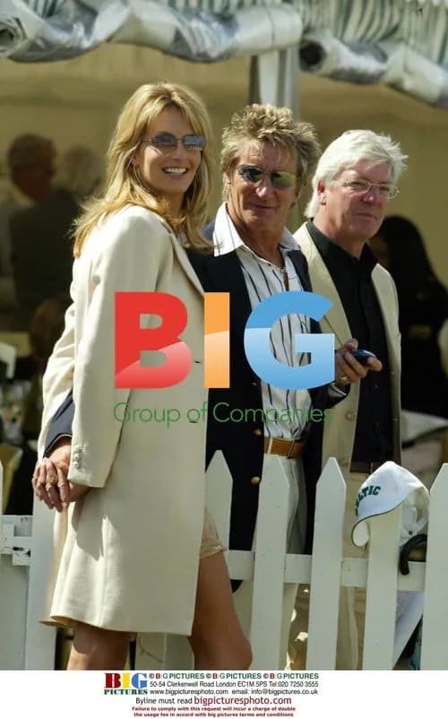 Rod Stewart and Penny Lancaster at Polo Match