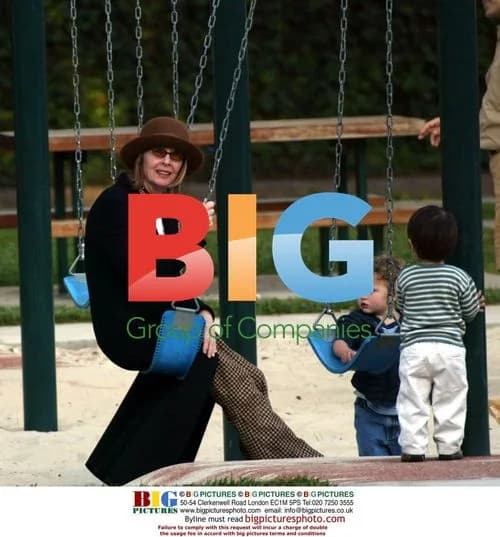 Diane Keaton with Son in LA Park